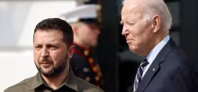 Joe Biden y Volodymyr Zelensky, Washington, Guerra en Ucrania, Rasmussen
