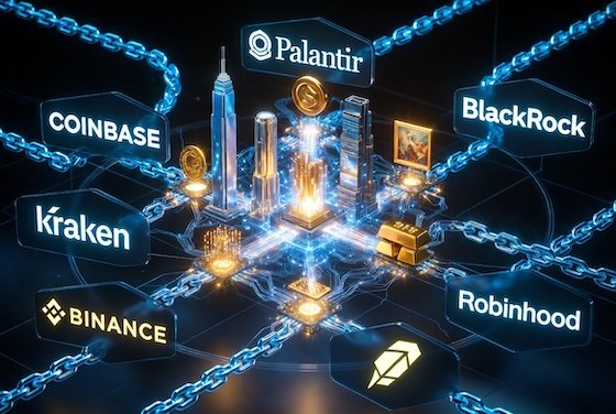 Activos tokenizados, RWA, Coinbase, Palantir, Blackrock