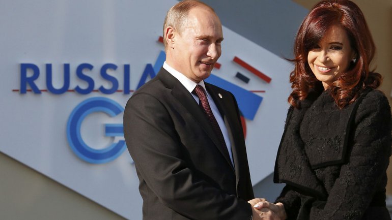 Vladimir Putin y Cristina Kirchner